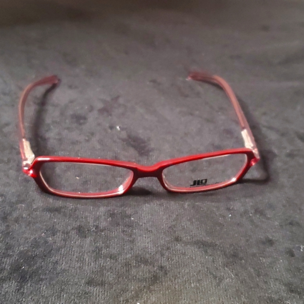 Jennifer Lopez Glossy Red Rectangular Glasses